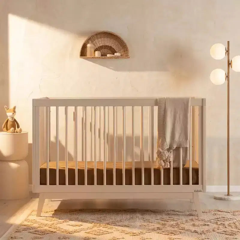 3-in-1 Convertible Crib, Solid European Beechwood, GREENGUARD Gold Certified, Made in Italy
