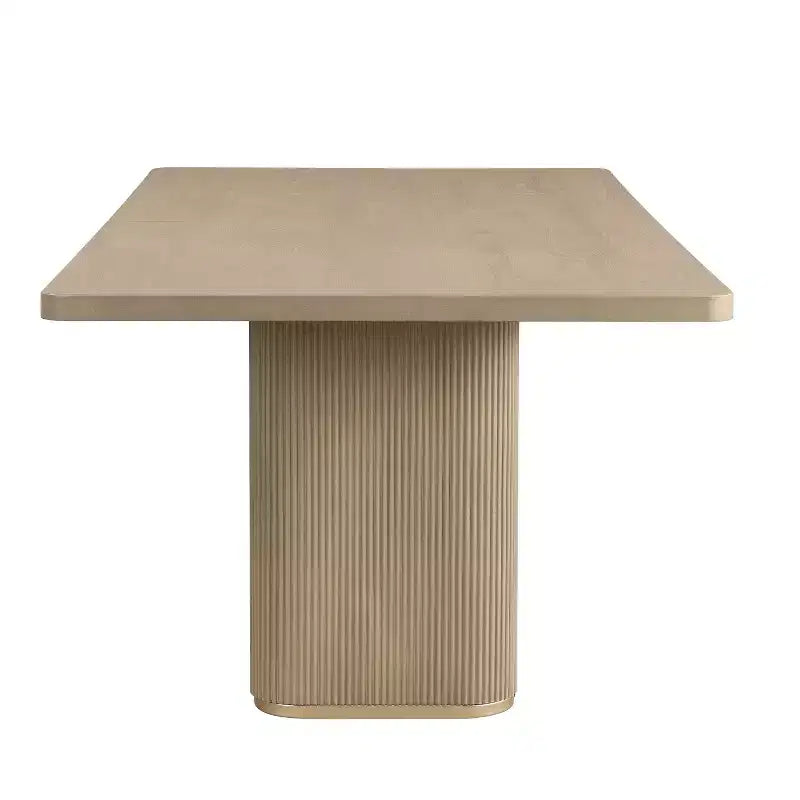 Yutthana Modern 7 Piece Wooden and Metal Dining Set with Upholstered Chairs