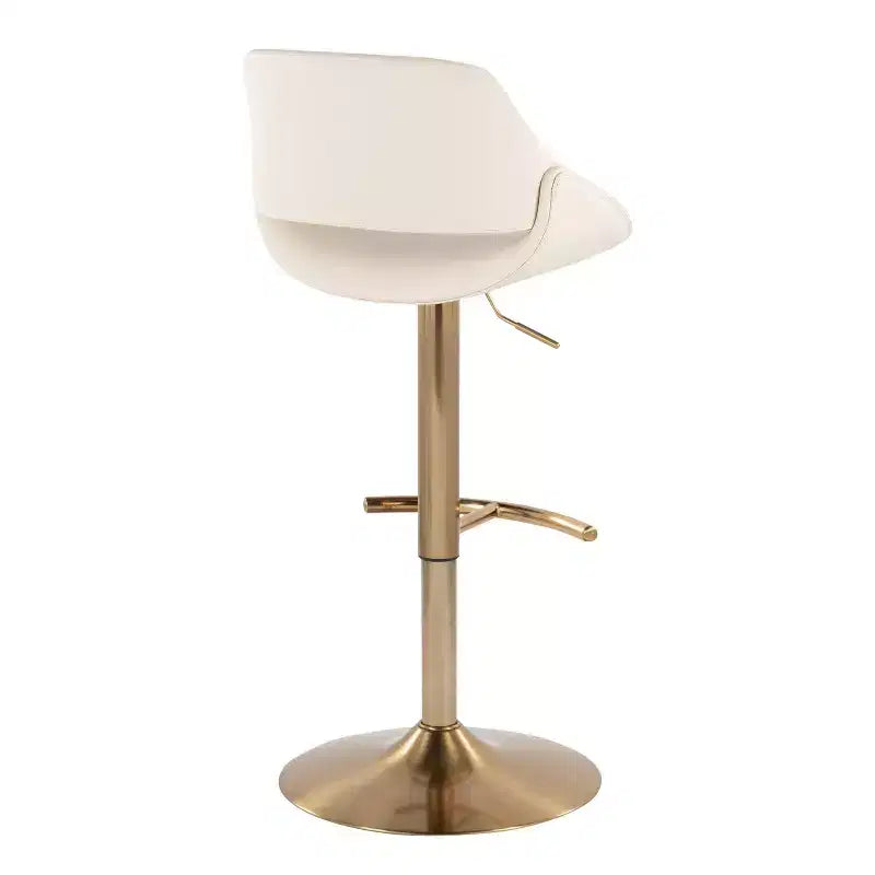 LumiSource Set of 2 Fabrico Adjustable Barstools PU