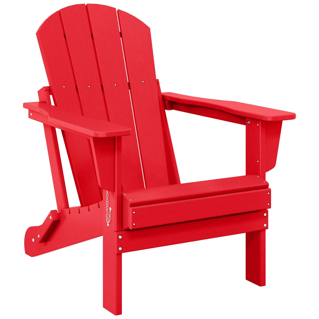 Polytrends Laguna Fade Resistant All Weather Outdoor Patio Folding Adirondack Chair