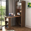 GDFStudio Sinclair Modern 36 Wood Folding Study Table with Storage