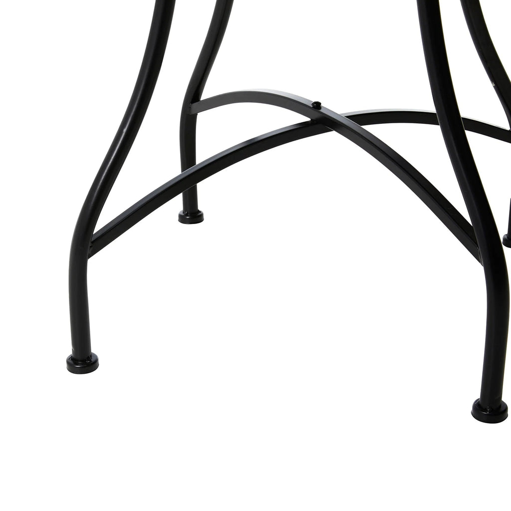 Glitzhome Outdoor Metal Folding Bistro Set 3PCS Patio Table Chairs
