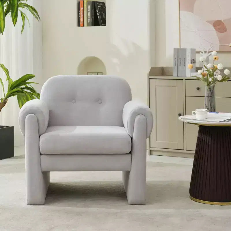 Hyleory Downy Fluffy Cloud Upholstered Accent Chair,Armchair for Bedroom Reception Area Reading Room Living Room