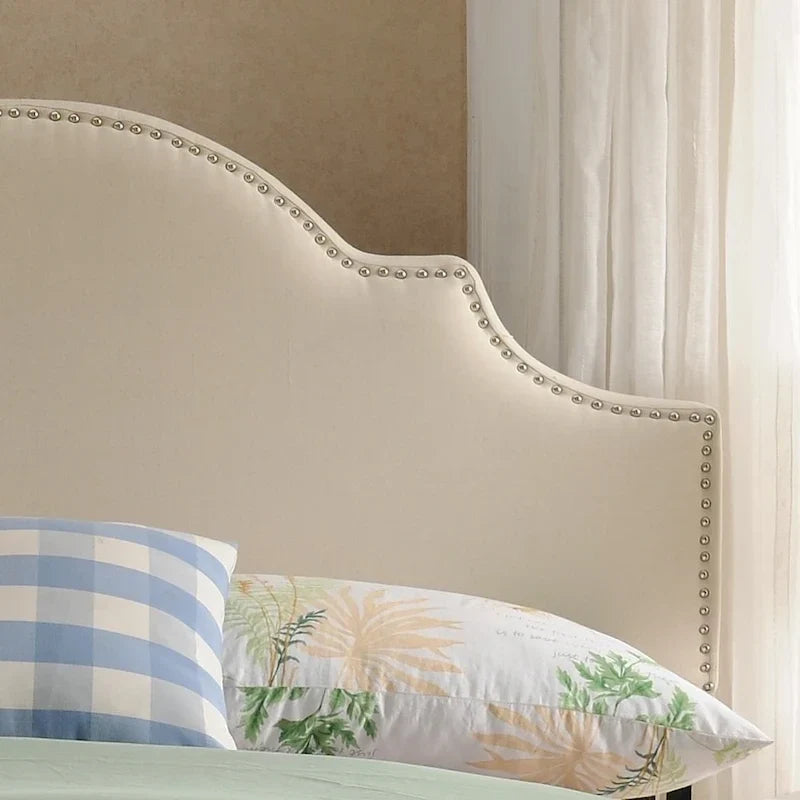 Adjustable Full/Queen Studded Fabric Headboard