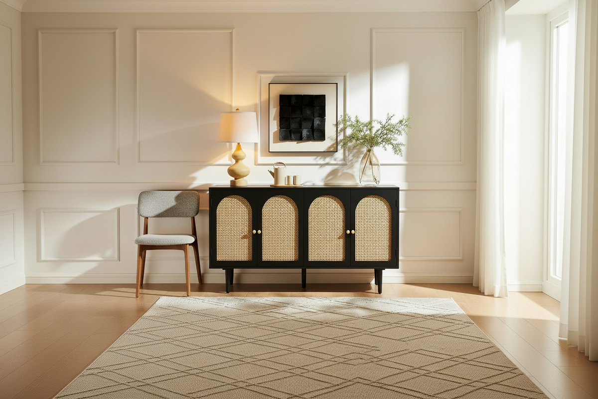 4-Door Sideboard Cabinet - Even Wider Angle