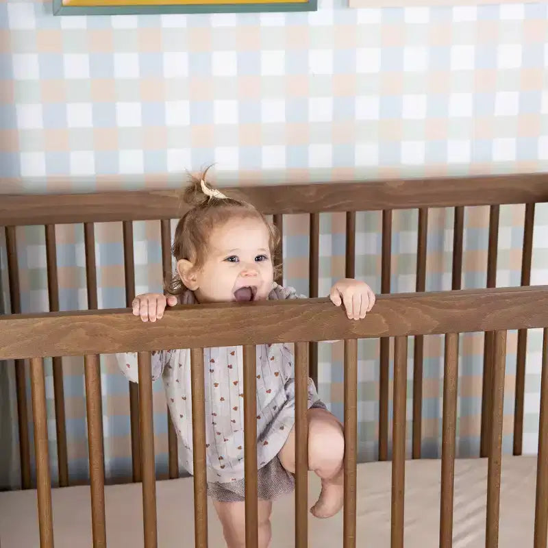 3-in-1 Convertible Crib, Solid European Beechwood, GREENGUARD Gold Certified, Made in Italy