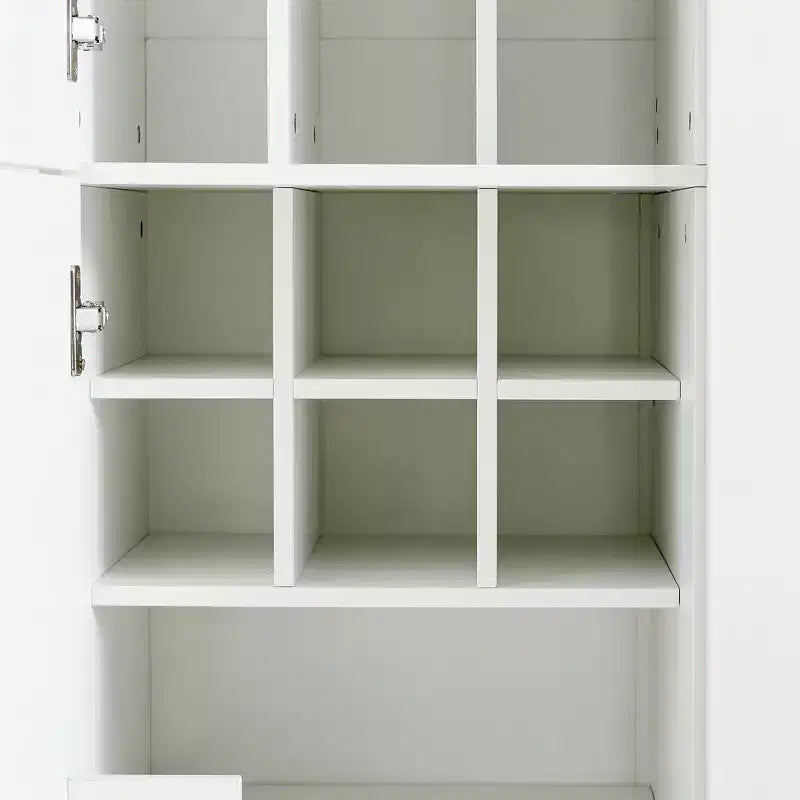 Whisen 71H Freestanding Kitchen Storage Pantry, Large Dining Storage Cabinet Cupboard Sideboards With 6 Doors, Adjustable Shelves