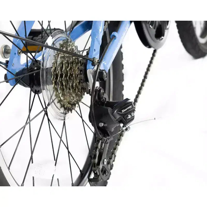 ZiZZO Via 7-Speed Aluminum 20 Folding Bike - Sky Blue