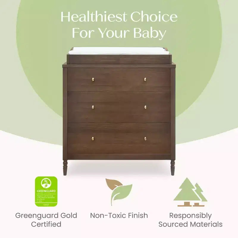 3 Drawer Dresser with Changing Top - Kids Nursery