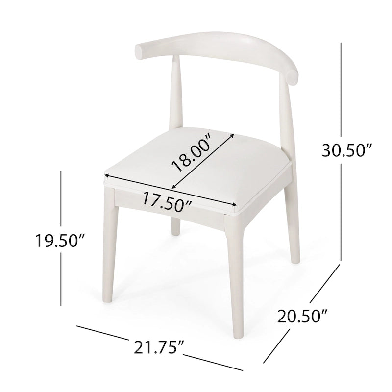 Cortina Fabric and Rubberwood Dining Chairs (Set of 2) by Christopher Knight Home