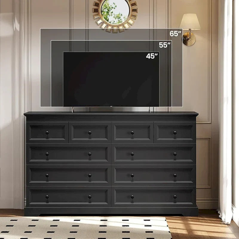 10 Drawers Dresser 55 Large Drawers Wood Dressers & Chest of Drawers