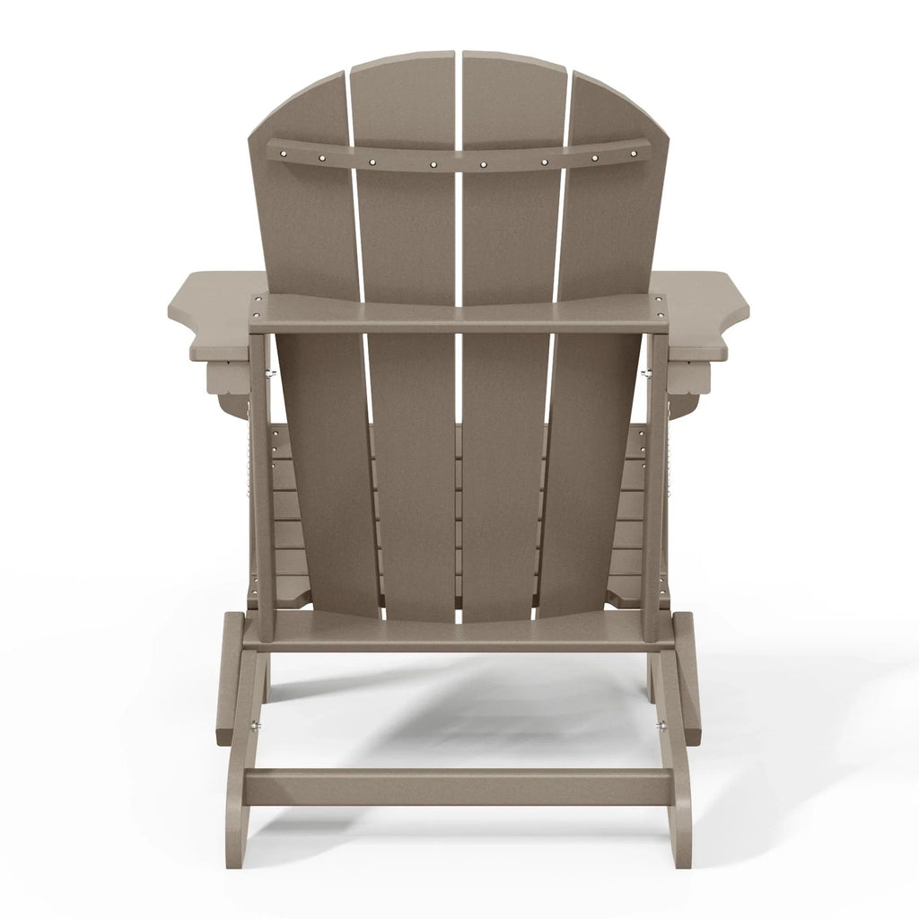 Polytrends Laguna Fade Resistant All Weather Outdoor Patio Folding Adirondack Chair