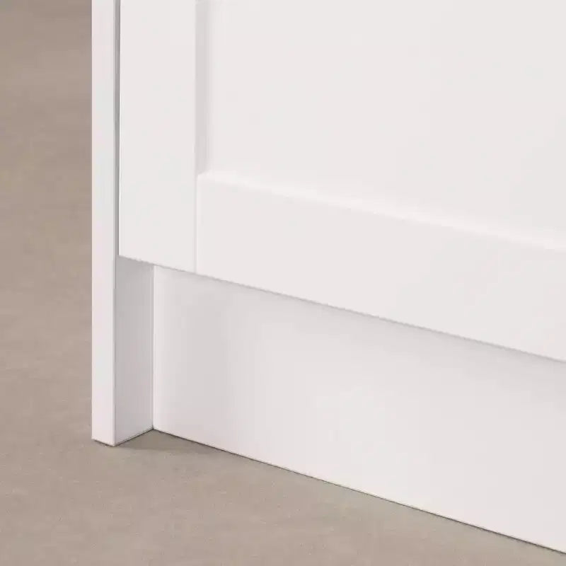 6-Drawer Kitchen Island ¨C Farmhouse Style, White & Maple Nutmeg, 47.25W
