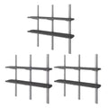 Suncast Vertical Shed 6 Shelf Kit Space Saving Wall Mount Outdoor Storage, Black