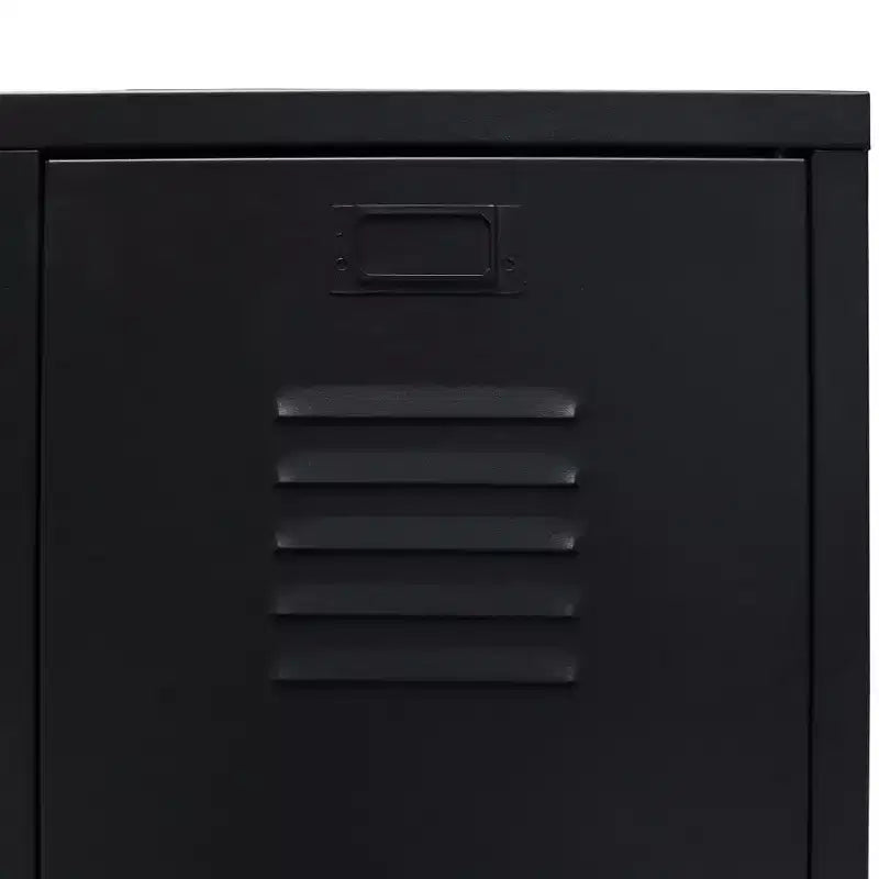 vidaXL Wardrobe Black Sheet Metal Medium Adjustable Shelves