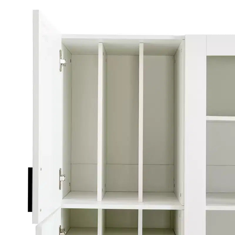 Whisen 71H Freestanding Kitchen Storage Pantry, Large Dining Storage Cabinet Cupboard Sideboards With 6 Doors, Adjustable Shelves