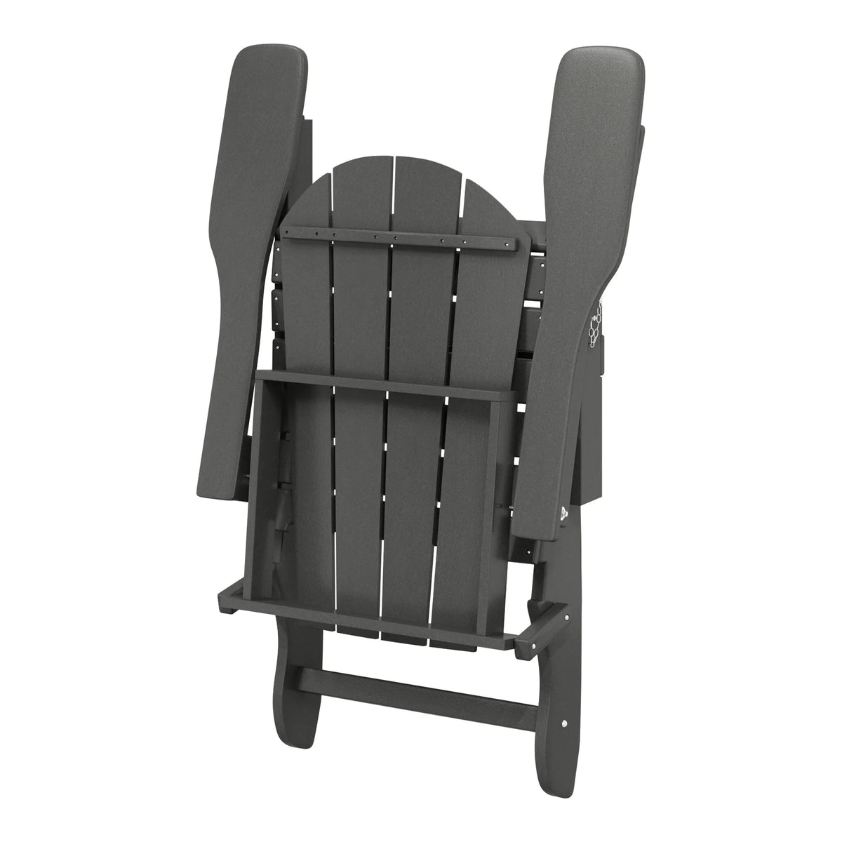 Polytrends Laguna Fade Resistant All Weather Outdoor Patio Folding Adirondack Chair