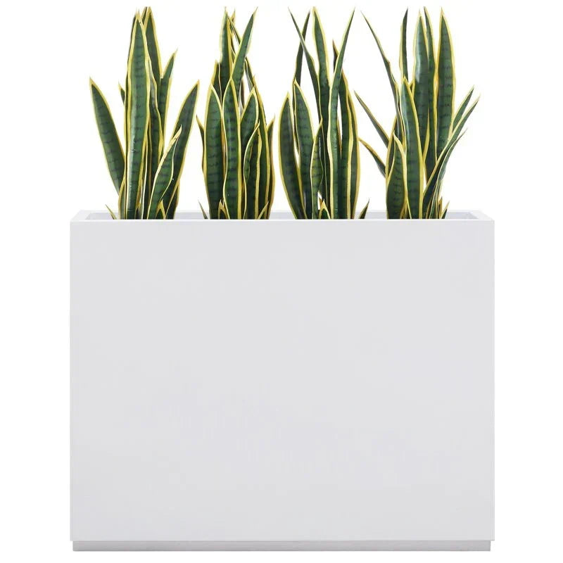 Metallic Heavy Planter for Outdoor Plants, 38Lx10Wx30H Inches Tall and Long Metal Divider Planter Box - 38x30x10