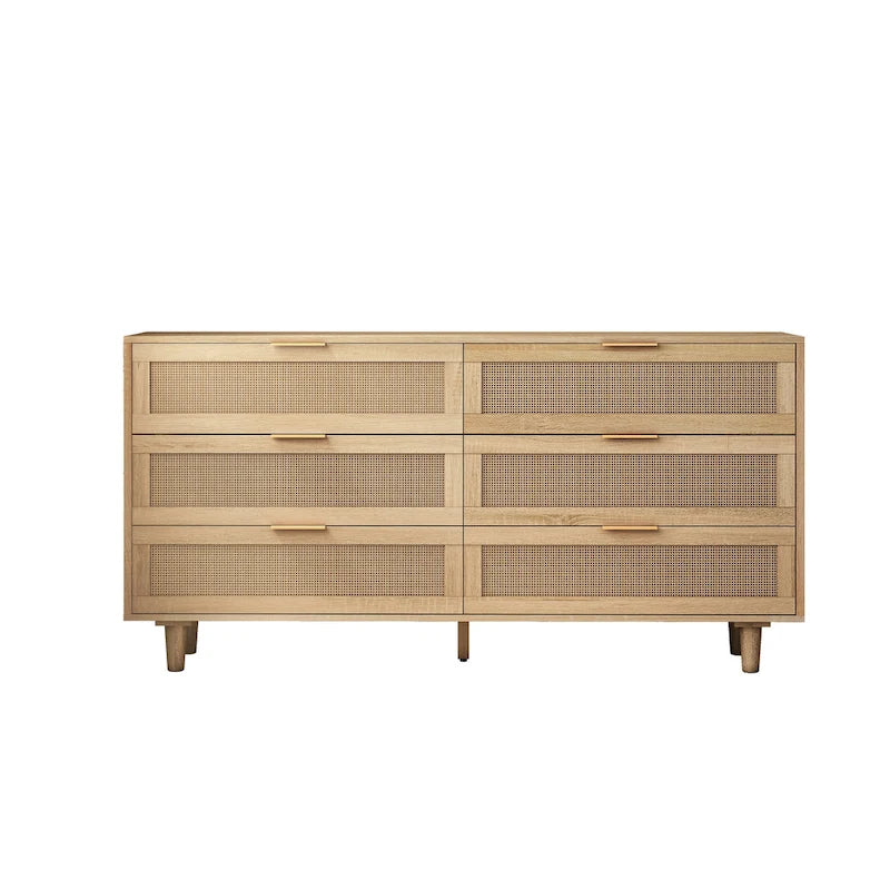 Armoire de rangement 6 tiroirs en rotin de 59,06 L