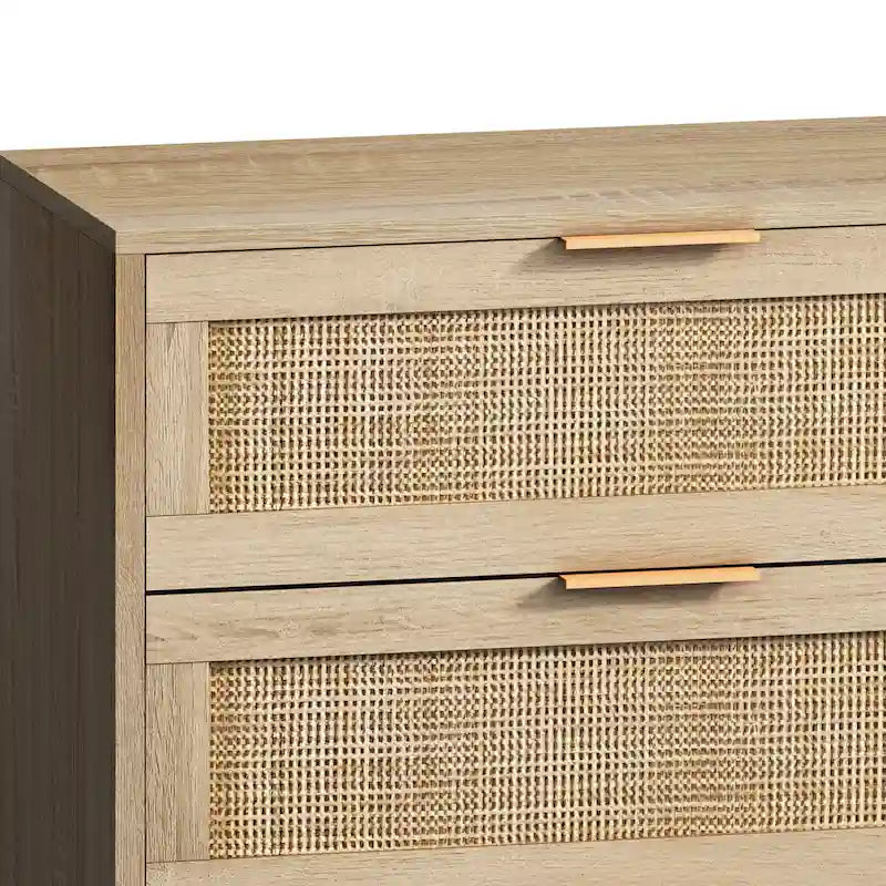 Armoire de rangement 6 tiroirs en rotin de 59,06 L