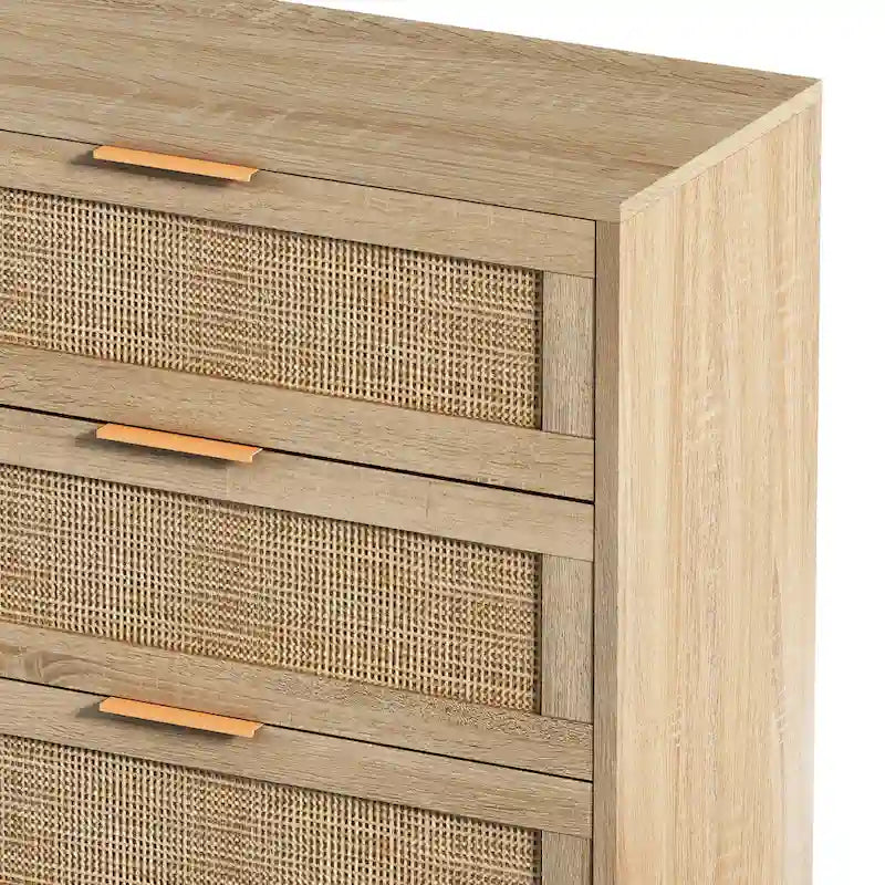 Armoire de rangement 6 tiroirs en rotin de 59,06 L