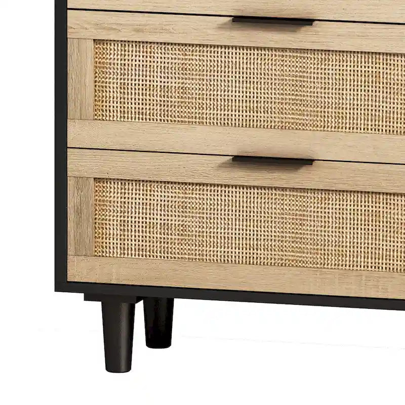 Armoire de rangement 6 tiroirs en rotin de 59,06 L