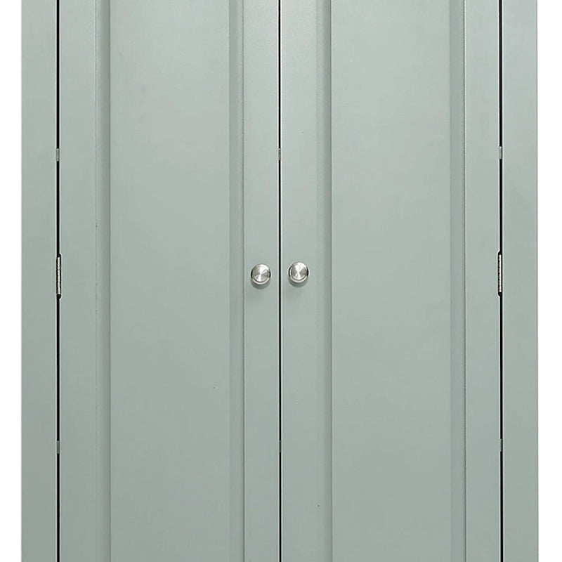 Meuble colonne de salle de bain avec 2 portes, 2 tiroirs et étagère réglable