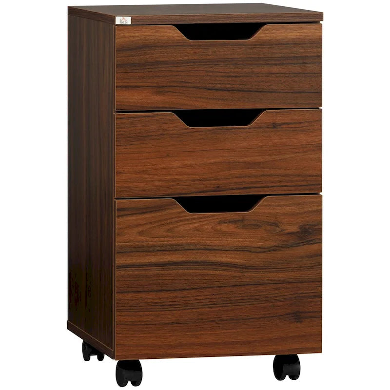 Meuble de rangement mobile sous bureau à 3 tiroirs avec roulettes verrouillables