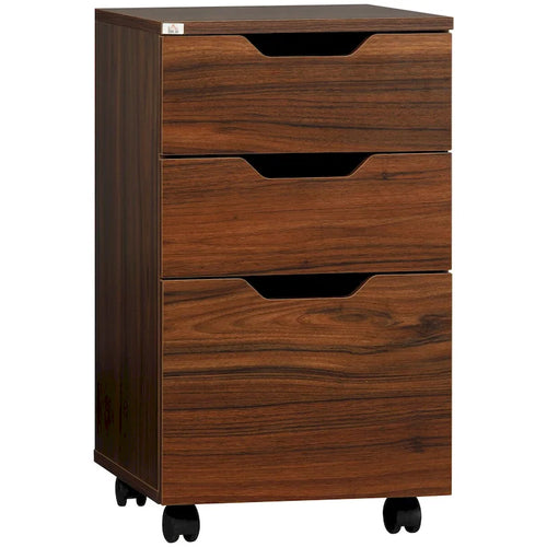 Meuble de rangement mobile sous bureau à 3 tiroirs avec roulettes verrouillables