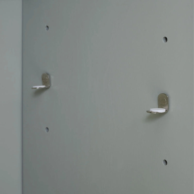 Ensemble d'entrée 3 pièces avec patère, placard de rangement et étagères réglables