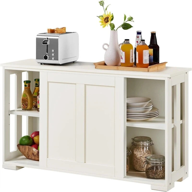 Buffet de cuisine avec porte coulissante et étagère réglable