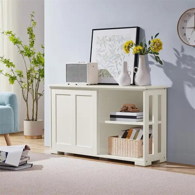 Buffet de cuisine avec porte coulissante et étagère réglable