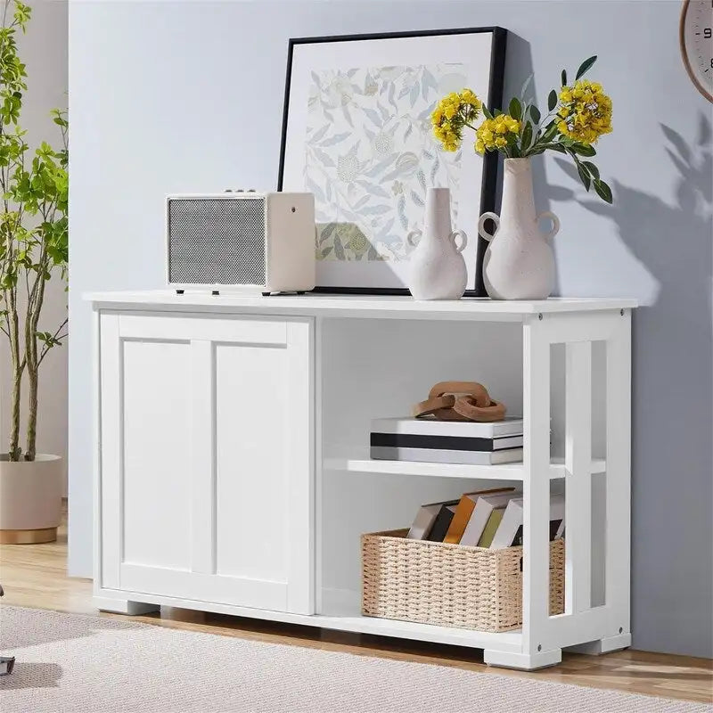 Buffet de cuisine avec porte coulissante et étagère réglable