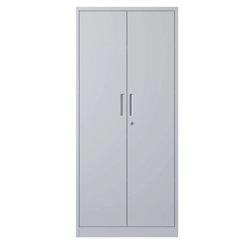 Armoire de rangement haute en acier verrouillable avec 2 portes et 4 étagères réglables