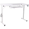 SewingRite SewStation 101 Portable Folding Sewing Table with Steel Legs, White - Perfect for Home, Office and Business