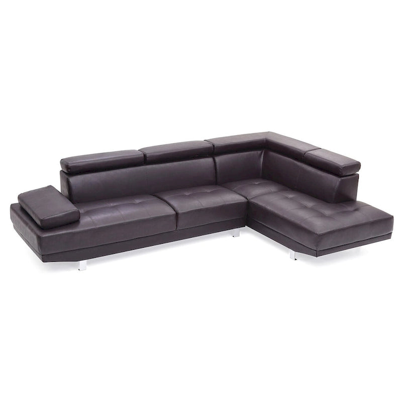 Riveredge 109 in. W 2-piece Faux Leather L Shape Sectional Sofa - 76L x 109W x 28H