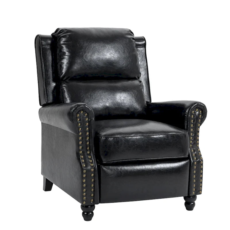 2 Set Modern Padded Seat Recliner Chair with PU Leather/Fabric