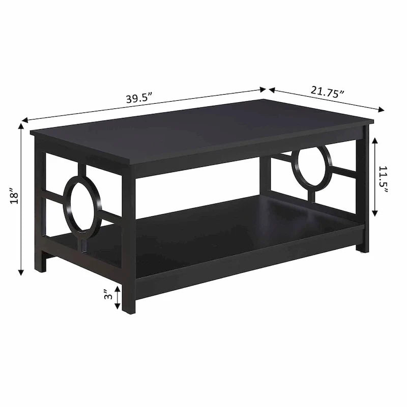 Ring Coffee Table with Shelf