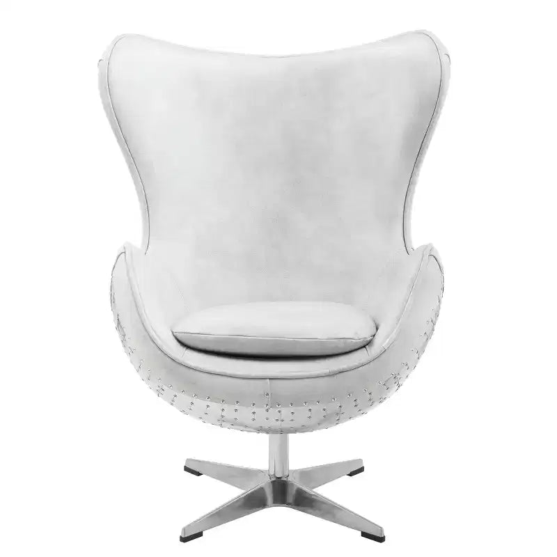 33.5 Brancaster Accent Chair: Acme Furniture, No Assembly, Swivel Base, Wood Composite