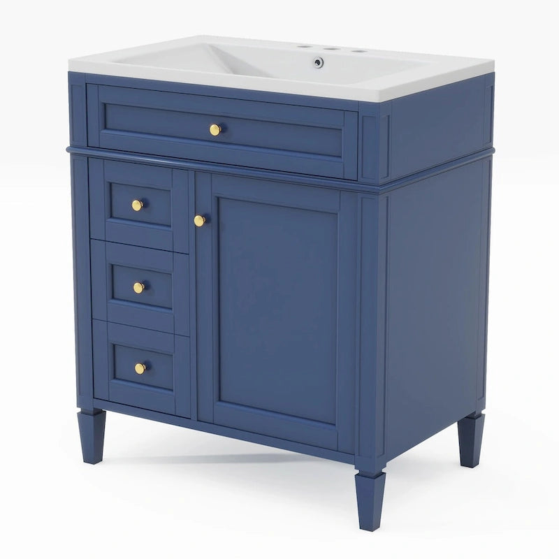 Bathroom Vanity with Top Sink and a Tip-out Drawer