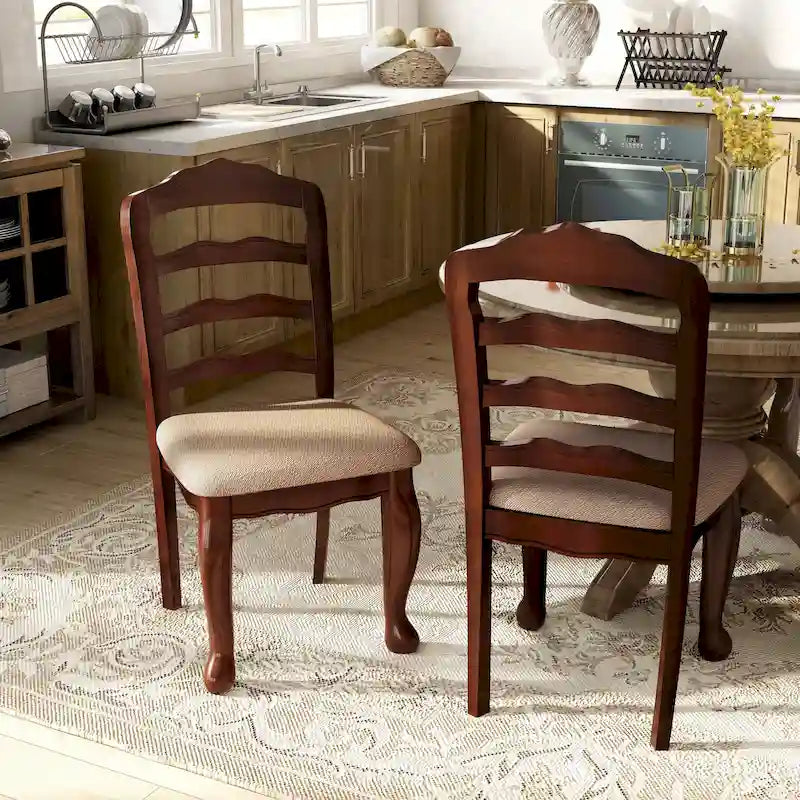 Shak Traditional Wood Ladderback Dining Chairs (Set of 2) by Furniture of America