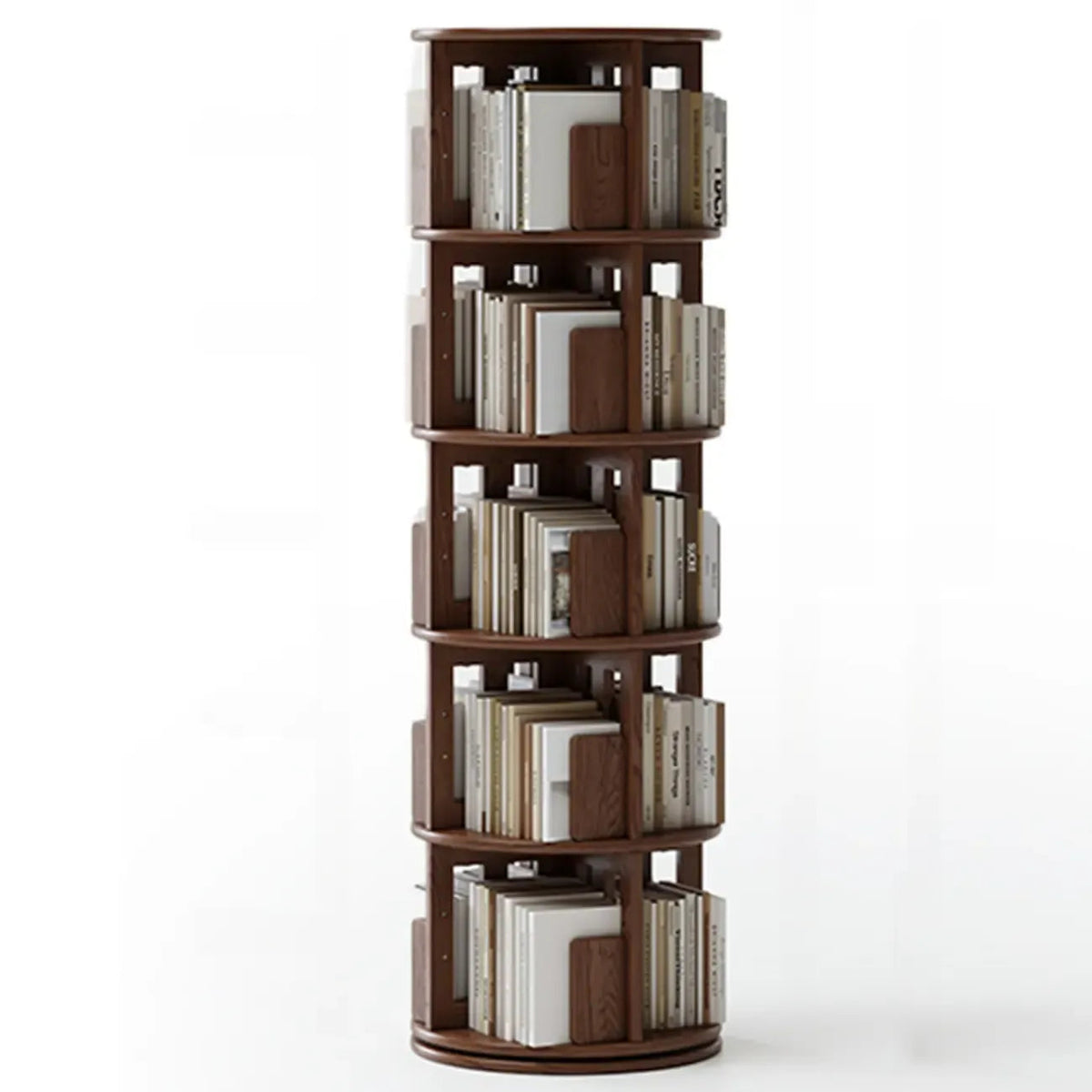 Wooden Vertical Narrow Rotating Bookcase