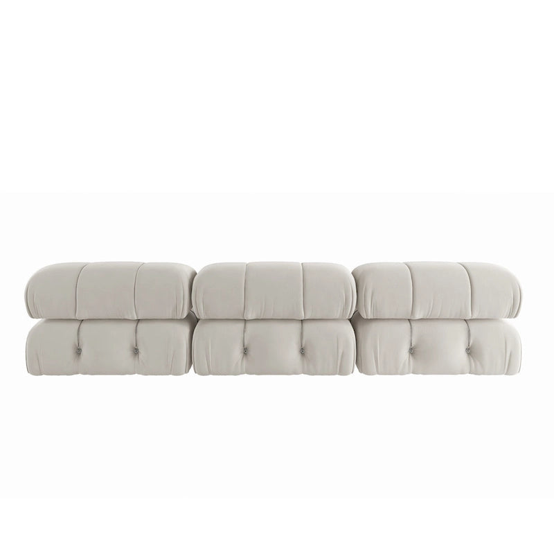 Velvet 3-seater Reversible Modular Sofa