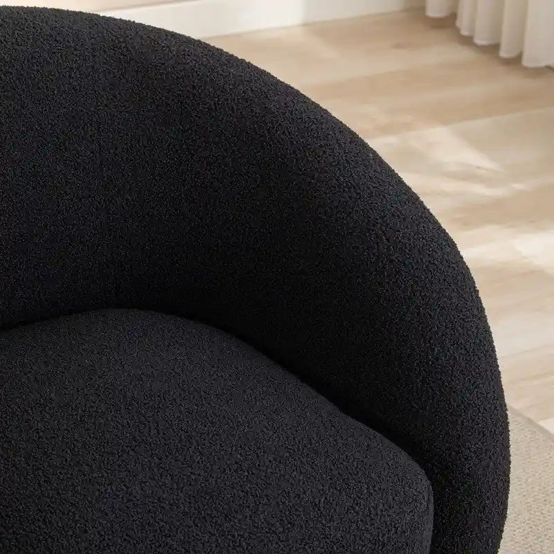 SEYNAR Modern Glam Upholstered 360 Degree Swivel Accent Armchair Set of 2