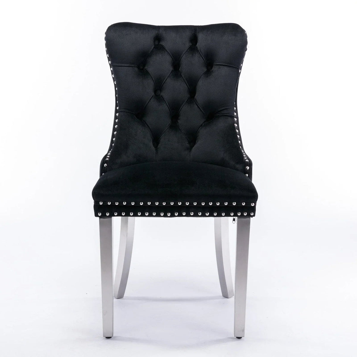 Upholstered Tufted Velvet Dining Chair with Solid Wood Legs Set of 6