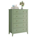 5-Drawer 42.5-Inch Tall Dresser for Bedroom, Wooden Storage Cabinet with 11.9-Inch Deep Drawers & Gold Metal Knobs, Ideal for Entryway, or Hallway