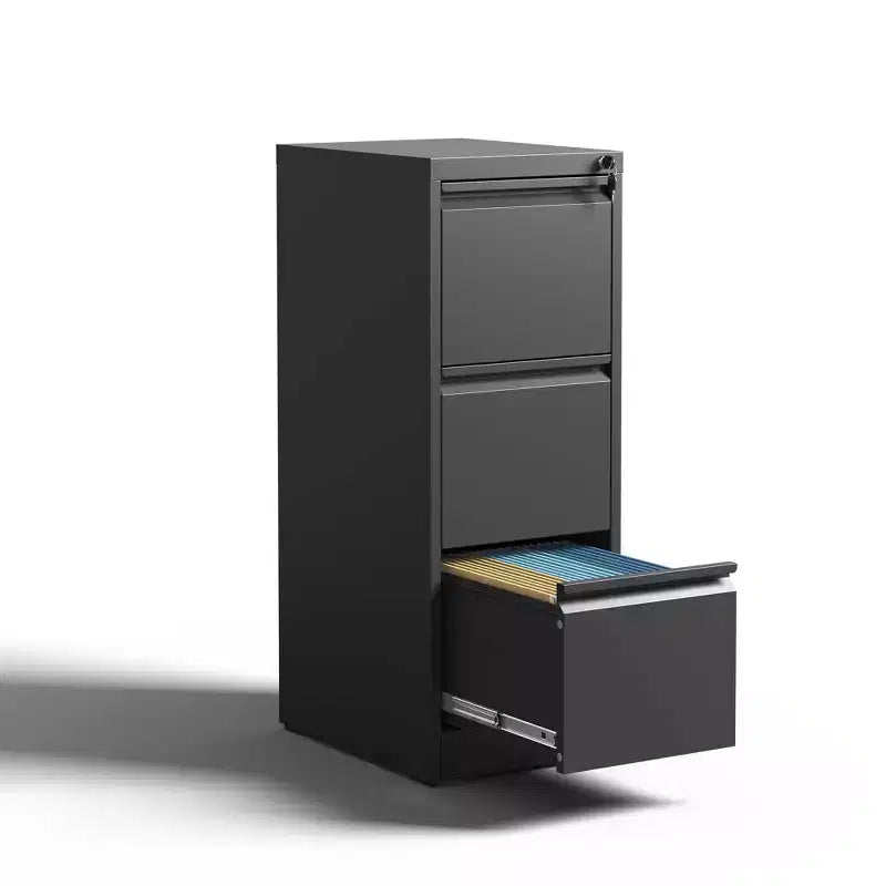 VIYET 52H 3-Drawer Metal Vertical File Cabinet with Lock,Steel Filing Cabinet for Home Office,Fits A4/Legal/Letter