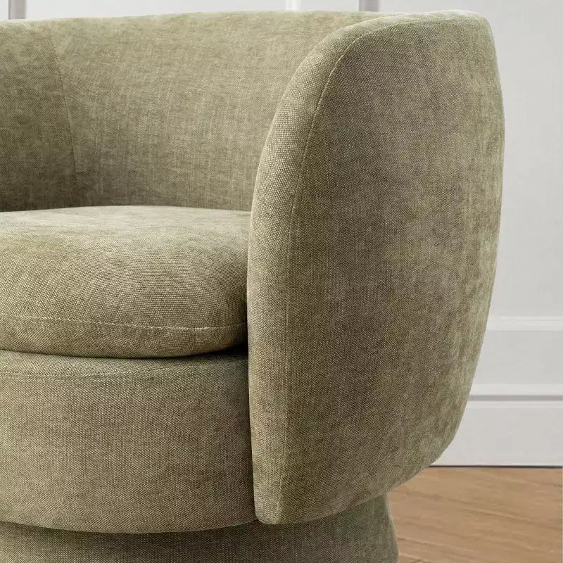 Set of 2 Modern Swivel Barrel Chair with Upholstered Fabric, 360 Rotating Accent Lounge Chair for Living Room, Bedroom-Panipeachy