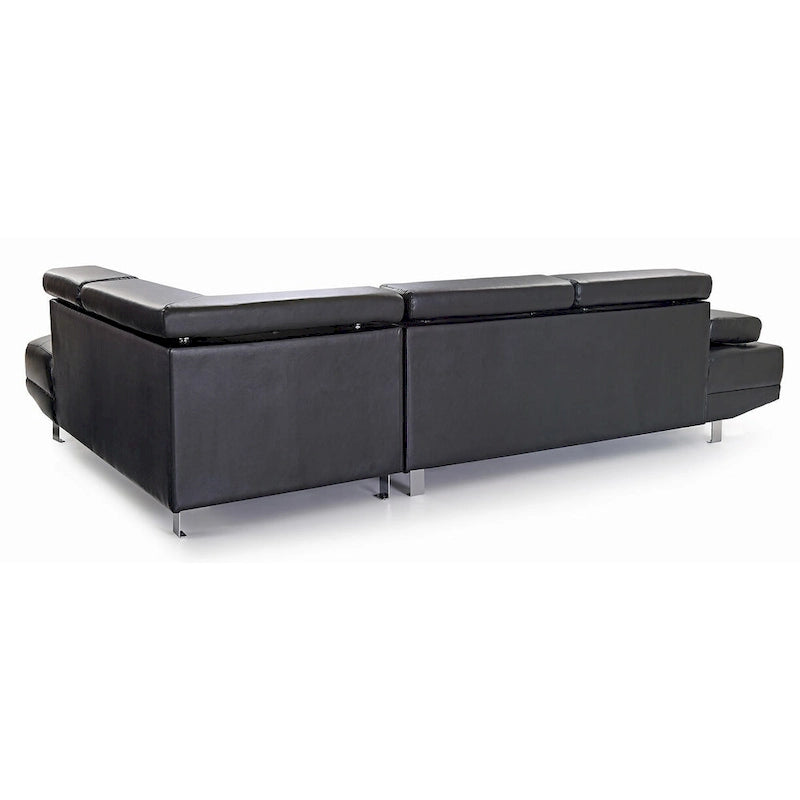 Riveredge 109 in. W 2-piece Faux Leather L Shape Sectional Sofa - 76L x 109W x 28H