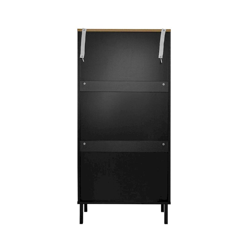 3 Metal Door Shoe Rack Freestanding Shoe Storage Cabinet